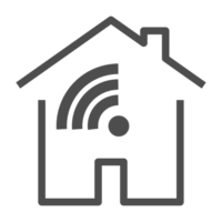 Smart home technology line icon. Home equipment  object symbol. png