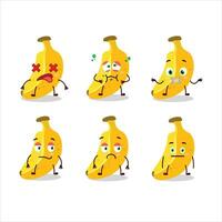 Banana cartoon in character with nope expression vector