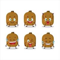 Cartoon character of kiwi with smile expression vector