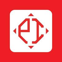creativo sencillo inicial monograma Pi logo diseños vector