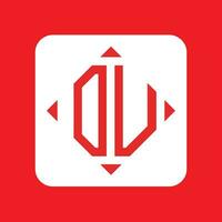 Creative simple Initial Monogram OU Logo Designs. vector