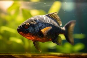 Piranha in nature, national geography, Wide life animals. AI Generated. photo