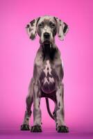 Very cute  puppy Great Dane in nature, national geography, Wide life animals. AI Generated. photo