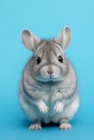 Very cute baby Chinchilla in nature, national geography, Wide life animals. AI Generated. photo