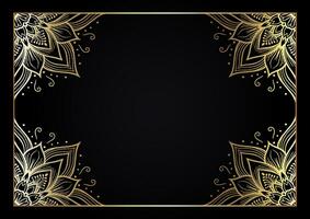 elegant background with decorative gold border vector