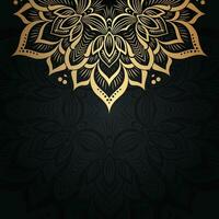 elegant background with a gold mandala design vector