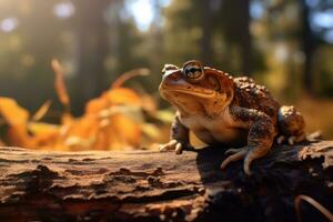 Toad in nature, national geography, Wide life animals. AI Generated. photo