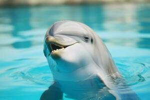 delfines en naturaleza, nacional geografía, amplio vida animales ai generado. foto