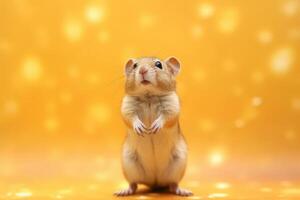 Very cute Gerbil in nature, national geography, Wide life animals. AI Generated. photo