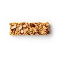 Single Granola Bar top view isolated on white background photo