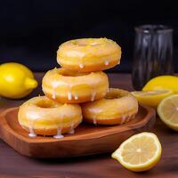 Delicious Donuts with Sprinkles on top tasty Dessert Sweets photo