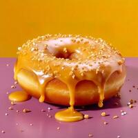 Delicious Donuts with Sprinkles on top tasty Dessert Sweets photo