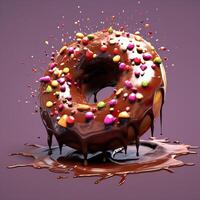 Delicious Donuts with Sprinkles on top tasty Dessert Sweets photo