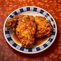 Delicious Mouth Watering Fried And Grilled Chicken photo