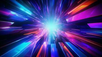 neon fusion abstract background with vibrant colors and dynamic shapes, AI generated photo