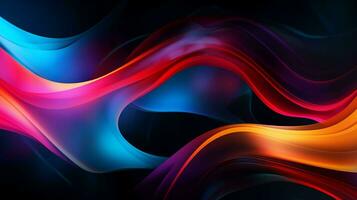 abstract background that simulates the movement of flowing neon liquids, AI generated photo