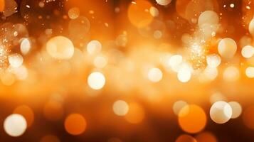 abstract background with golden bokeh, AI generated photo
