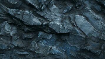 un intrigante azul lava Roca textura fondo, presentando resumen formaciones ese evocar un sentido de natural belleza y misterio, ai generado foto