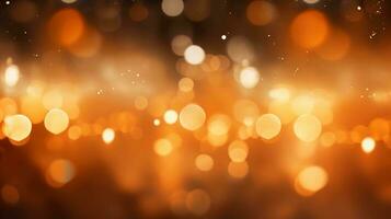 gold blur background of bokeh, AI generated photo