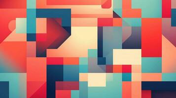 A modern desktop background with flat geometric pattern using triangles, AI generated photo