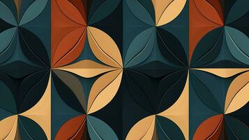 geometric floral abstract style wallpaper, minimalism, AI generated photo