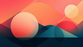 abstract geometric background in flat design that conveys a specific mood or emotion, AI generated photo