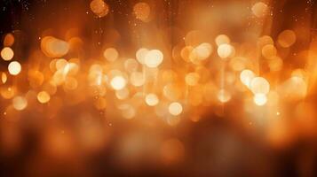 blurred bokeh style lights in the evening, AI generated photo