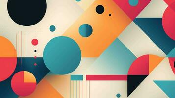 abstract geometric background using flat design principles, AI generated photo