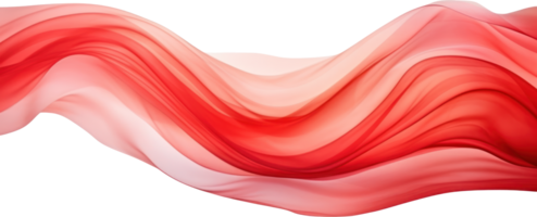 Red wave watercolor illustration. AI Generated png