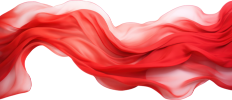 Red wave watercolor illustration. AI Generated png