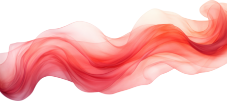 Red wave watercolor illustration. AI Generated png