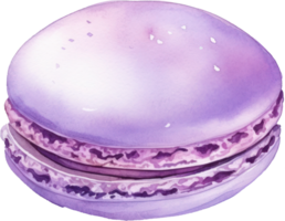 Macaron watercolor illustration. AI Generated png