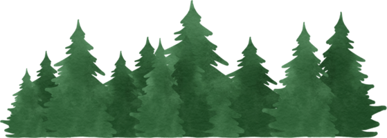 Noël forêt arbre aquarelle png