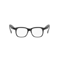 3d Eyeglasses with black frame isolated on white background. png