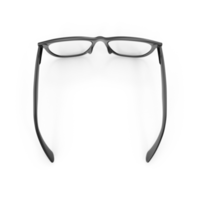 3d lunettes Haut vue avec noir Cadre isolé sur blanc Contexte. png