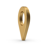 3D Map Pointer, Location Map Icon, Gold Texture, Gold location pin or navigation, Web location point, pointer, Gold Pointer Icon, Location symbol. Gps, travel, navigation, place position 3D Render png