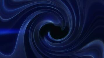 Blue looped background of twisted swirling energy magical glowing light lines abstract background video