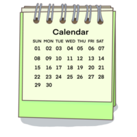 A green calendar png