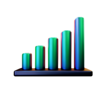 valores grafico gráfico negocio flecha mercado incrementar éxito dinero lucro el plastico 3d icono ai generado png