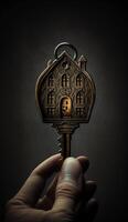 Free photo of real estate or property for template, social media design, architect designing and building a model house,