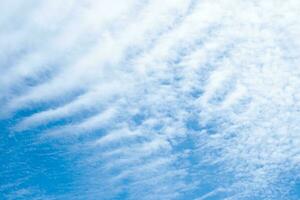 Cirrus clouds in the sky. Nature skyscape. photo