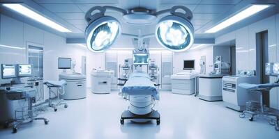 minimalistic design Interior of operating room in modern clinic. AI Generative photo