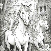 Unicorn Coloring Page photo