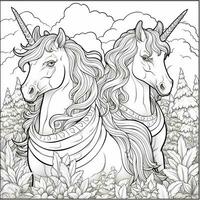 Unicorn Coloring Page photo