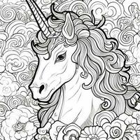 Unicorn Coloring Page photo