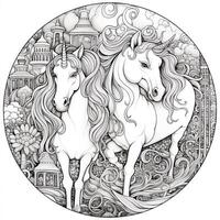 Unicorn Coloring Page photo