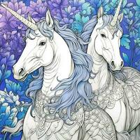 Unicorn Coloring Page photo