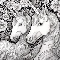 Unicorn Coloring Page photo