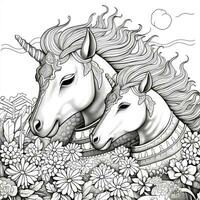 Unicorn Coloring Page photo