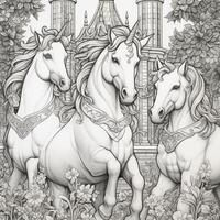 Unicorn Coloring Page photo